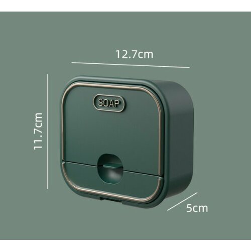 Мыльница настенная, самоклеющаяся, зеленый SOAP