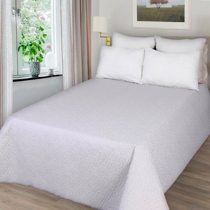 фото Адель Покрывало Серебряный плес 180х200см, жаккард, полиэстер 100%