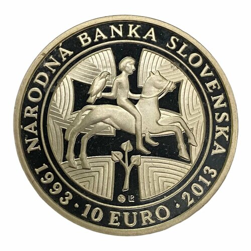 Словакия 10 евро 2013 г. (20 лет Национальному банку Словакии) (Proof) клуб нумизмат монета 10 евро словакии 2009 года серебро аурель стодола