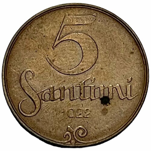 Латвия 5 сантимов 1922 г. латвия 5 сантимов 1922 г лот 5