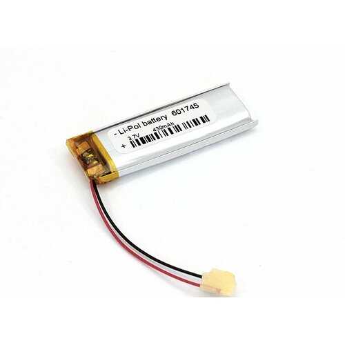 аккумулятор li pol батарея 4x30x40mm 2pin 3 7v 430mah Аккумулятор Li-Pol (батарея) 6*17*45мм 2pin 3.7V/430mAh