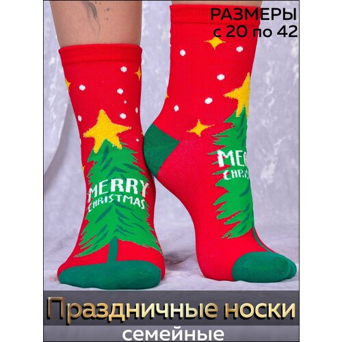 Носки LerNa, размер 20-25, красный