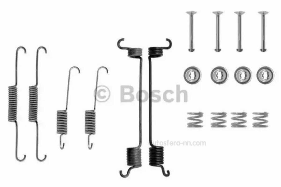 BOSCH 1987475124 Монтажный набор тормозных колодок AS091 Nissan Micra 92-03