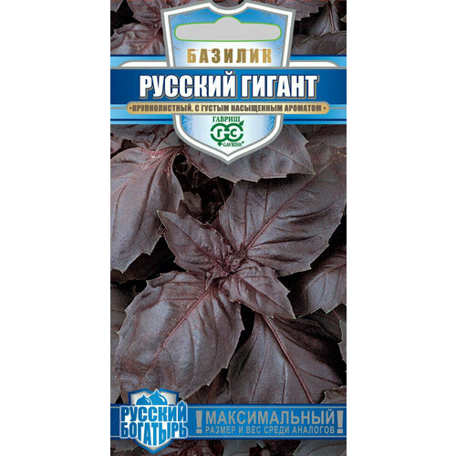 Гавриш Базилик Русский гигант, фиолетовый 0,1 г серия Русский богатырь семена базилик фиолетовый русский гигант