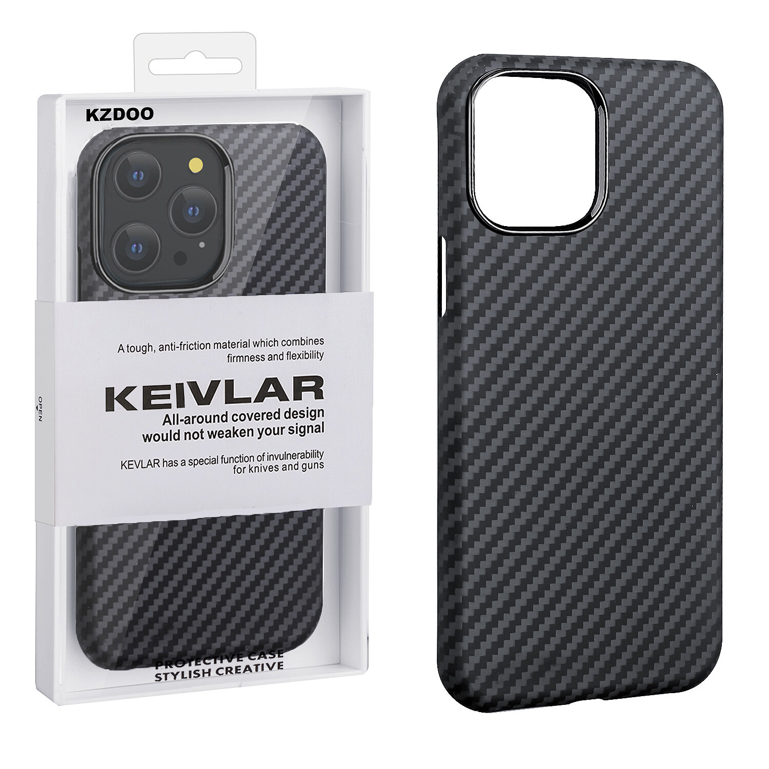 Чехол KZDOO MAG Keivlar для iPhone 15 Pro / black