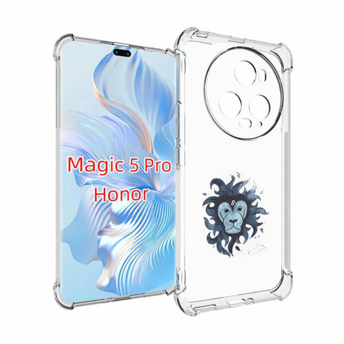 Чехол MyPads знак зодиака лев 5 для Honor Magic 5 Pro задняя-панель-накладка-бампер