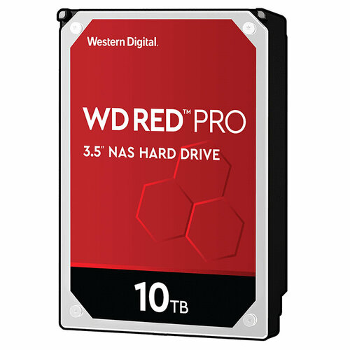 Жесткий диск 35 10Tb WesternDigital WD NAS Red Pro WD102KFBX 7200rpm 256Mb SATA3 133620₽