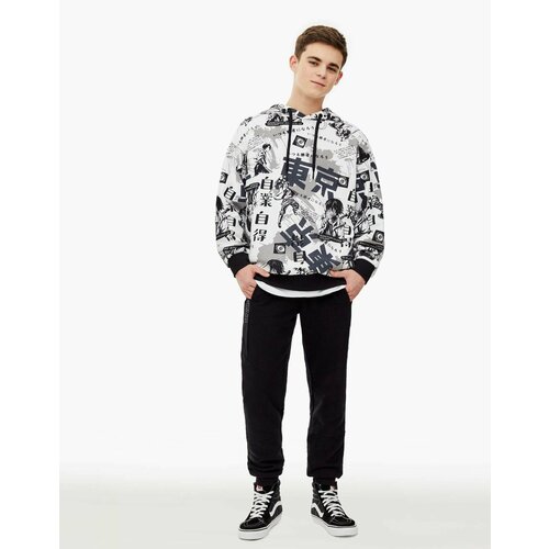 фото Брюки gloria jeans, размер 10-11л/146 (36), черный