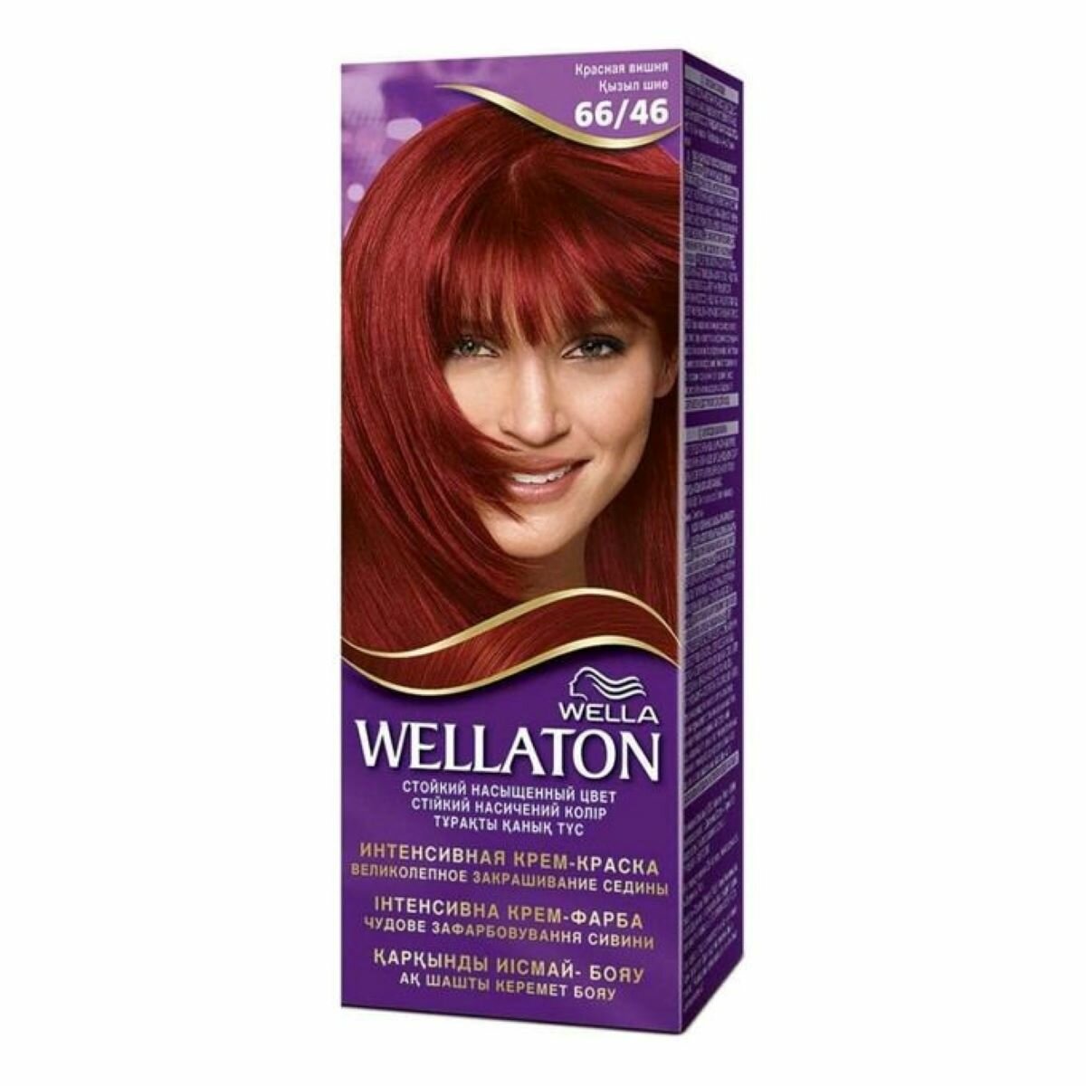 Wellaton стойкая крем-краска для волос 66/46 Красная вишня