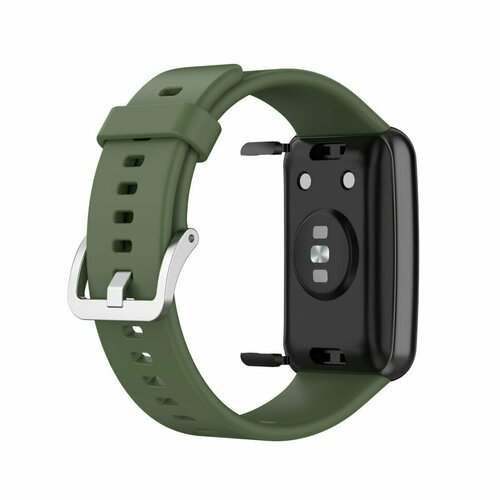 защитная пленка для часов huawei watch fit tia b09 tia 29 черный Силиконовый ремешок для Huawei Watch Fit TIA-B09 (темно-зеленый)