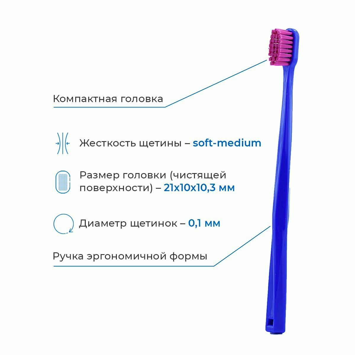 Зубная щетка Revyline "5000", для самостоятельной чистки зубов, 6 шт — фото 1