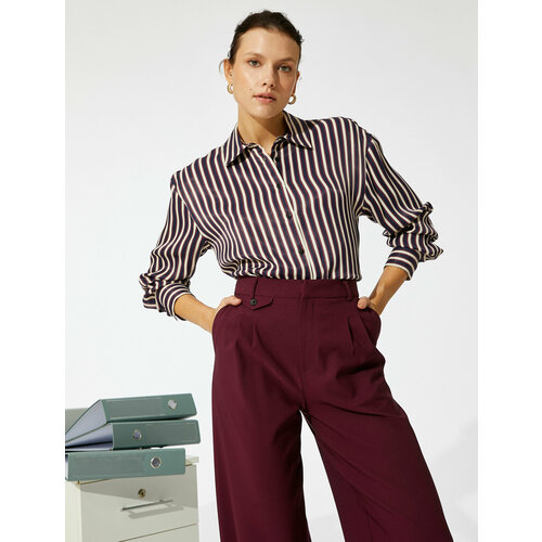 фото Рубашка koton, размер 46, синий, черный