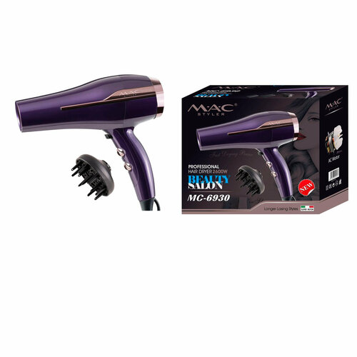 Профессиональный фен для волос с диффузором тихий мотор холодный поток 322900₽