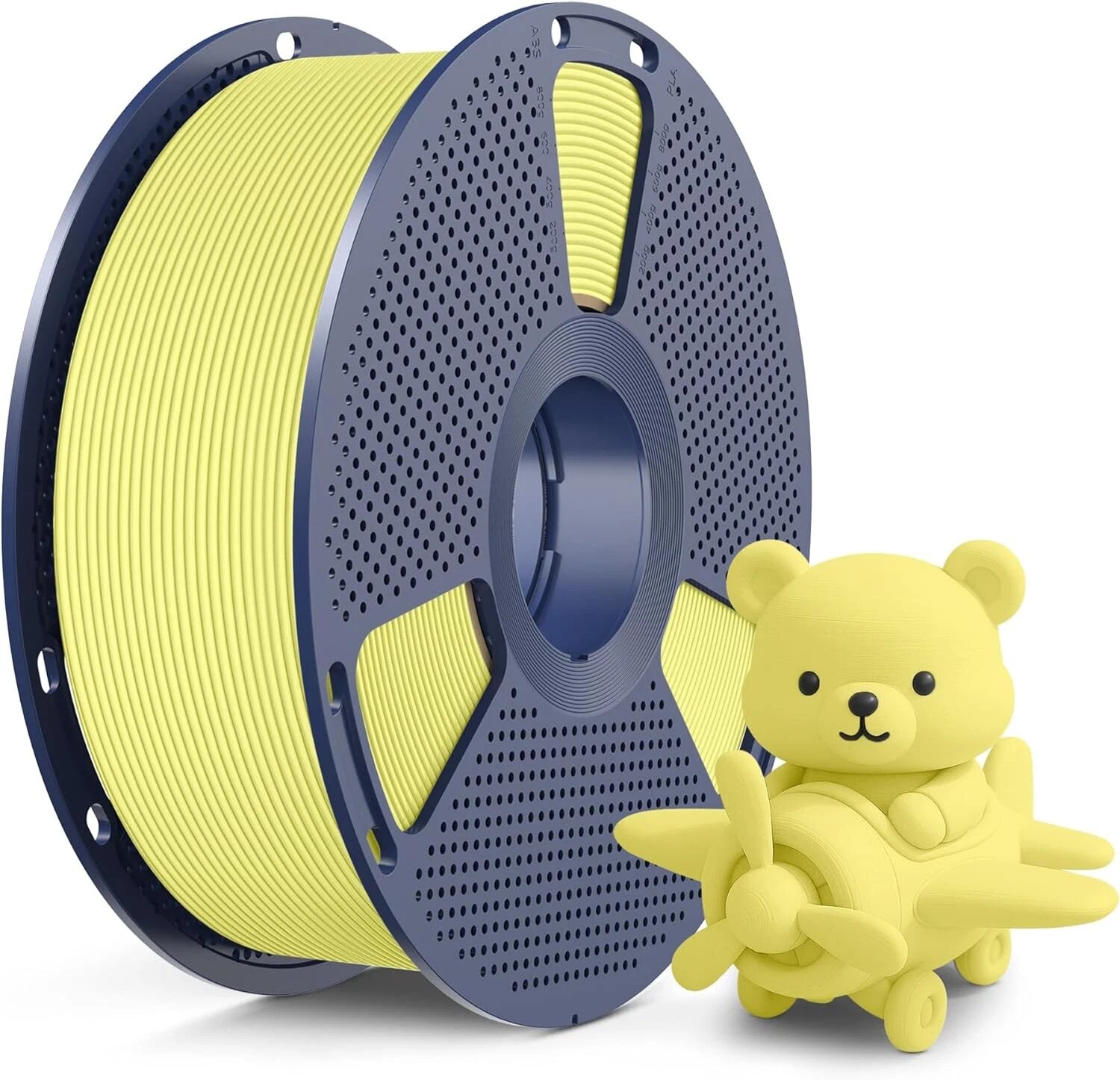 Пластик для 3D-принтера SUNLU High-Speed Matte PLA, 1.75 мм, 1 кг, Оригинальный желтый (на разборной катушке) — фото 1