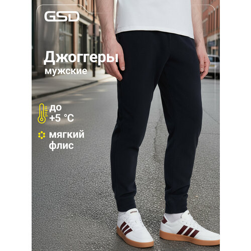 фото Брюки джоггеры gsd, размер l, темно-синий