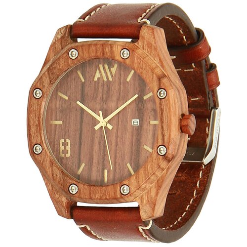 Часы наручные AA Wooden Watches Октагон Дата (Палисандр)