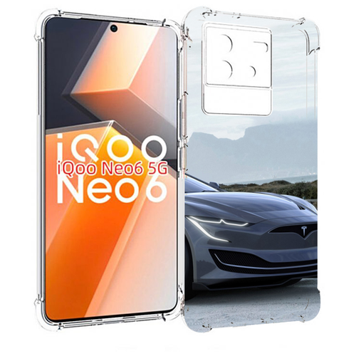 Чехол MyPads тесла tesla 2 мужской для Vivo iQoo Neo 6 5G задняя-панель-накладка-бампер