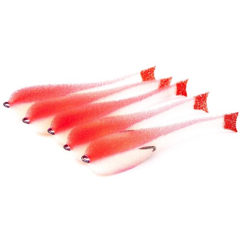 Поролоновая рыбка 5 шт Next FA 100 мм на двойнике цв Бело-Красный 355₽