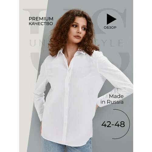 фото Рубашка unique style, размер 42, белый