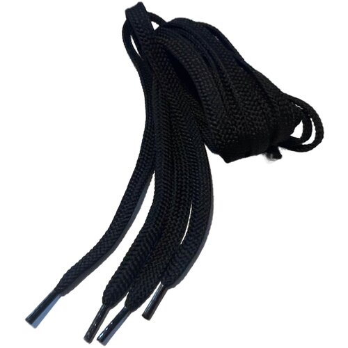 Шнурки для обуви плоские 180 см. черного цвета для кроссовок , кед, ботинок. 1 пара.