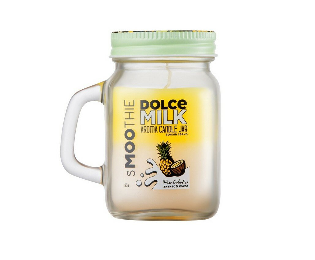 DOLCE MILK Свеча смузи Пино Коладино ананас и кокос 85 г