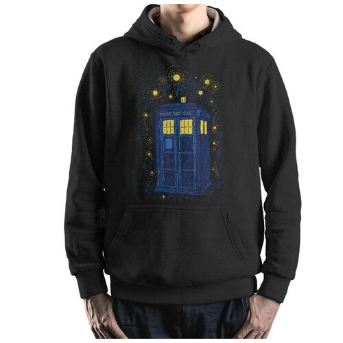 фото Толстовка / худи dream shirts доктор кто - звездная ночь мужской черный 52 размер