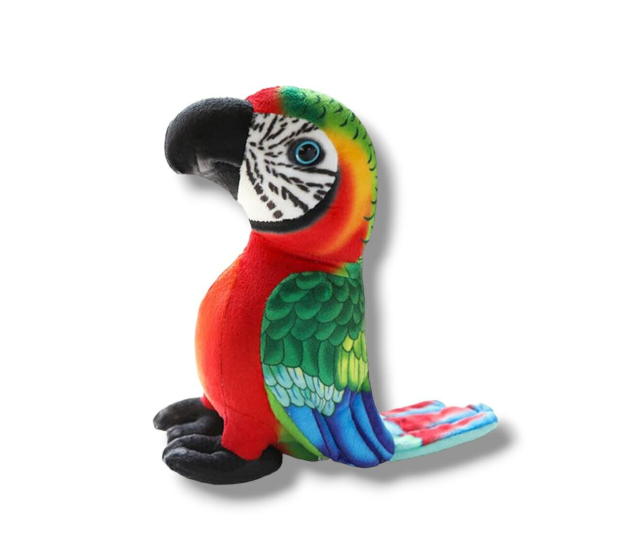 Мягкая игрушка реалистичный Попугай Ара 20 см красная грудка