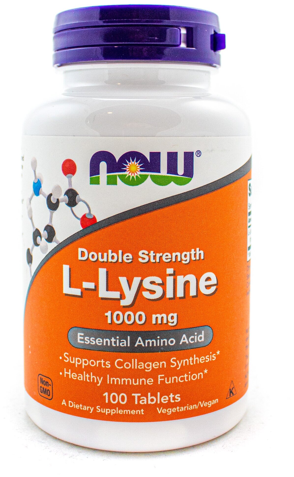 Лизин NOW FOODS L-Lysine 1000 мг 100 таблеток, нейтральный