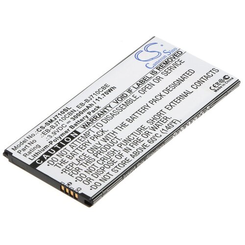 фото Аккумулятор cs-smj710sl eb-bj710cbe для samsung galaxy j7 2016, sm j710f 3.9v / 3000mah / 11.70wh (cameronsino) oem