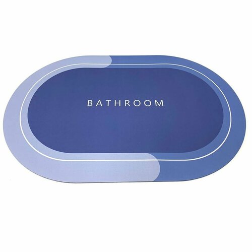 Коврик в ванную / размер: 59.5*40 см / голубой