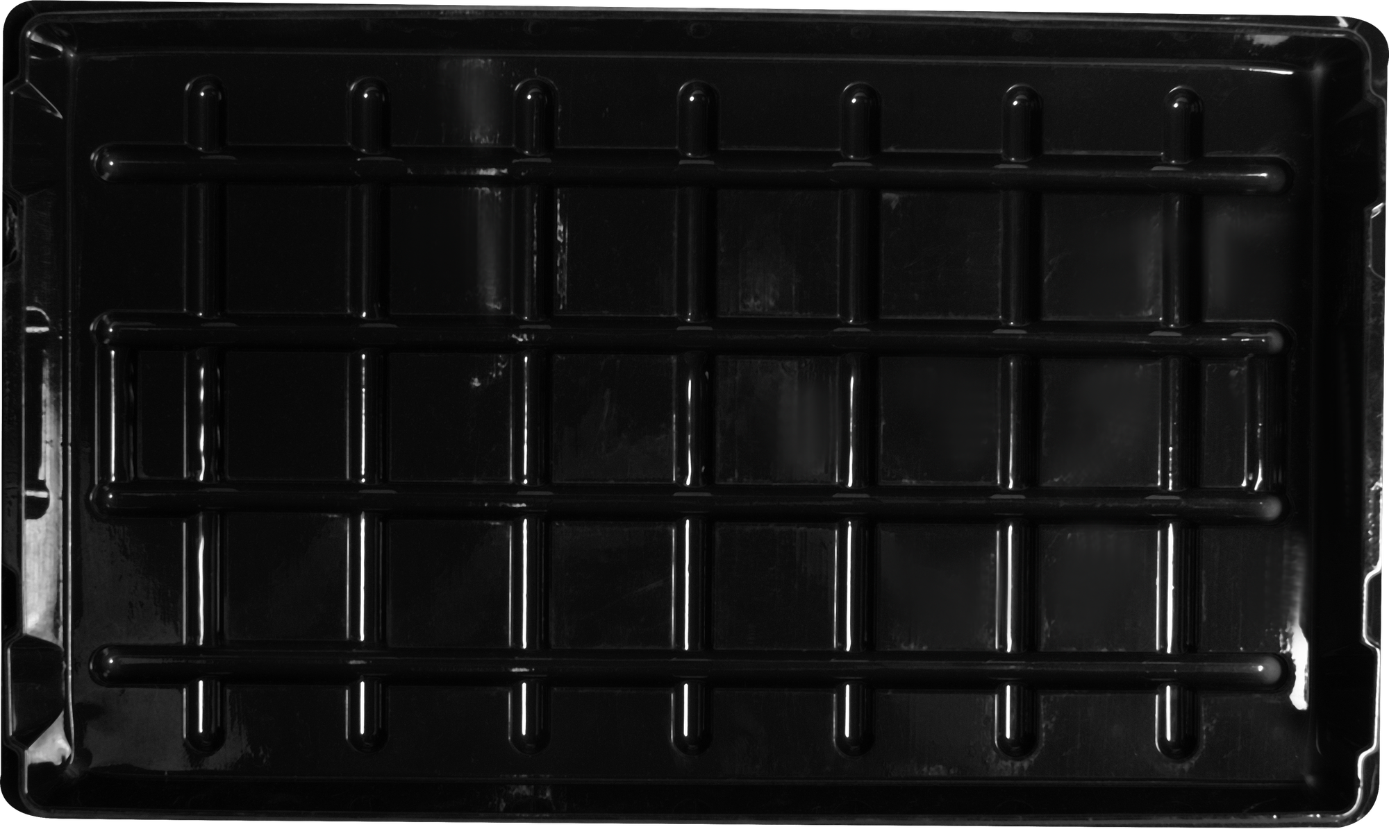 Поддон для рассады 52х31х3.5 см пластик черный - фотография № 4