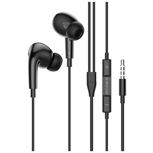 Проводные наушники Borofone BM80-Pro Jack 35mm с микрофоном длина 12 м чёрные 53000₽