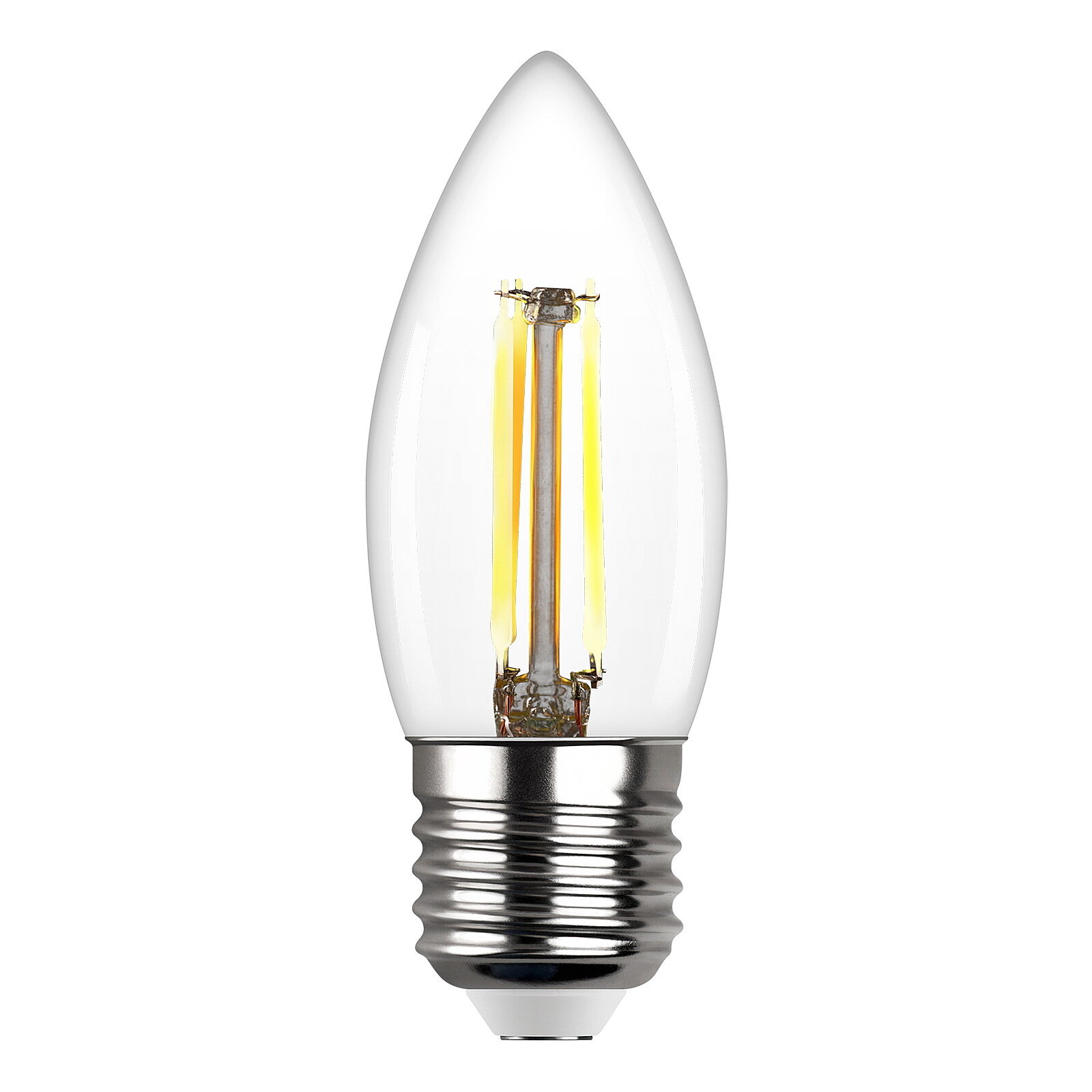 Лампа светодиодная филаментная REV С37 E27 7W DECO Premium нейтральный белый свет свеча 32489 8 - фотография № 10
