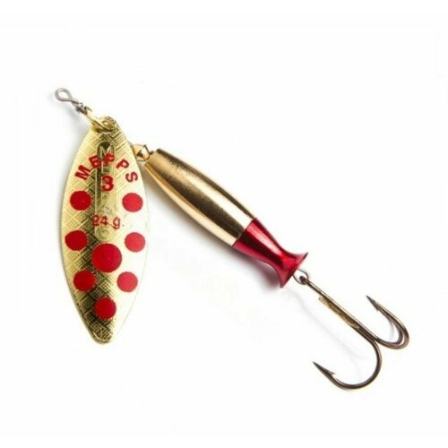 Блесна для рыбалки вращающаяся Mepps AGLIA LONG HEAVY, 3, G PTS Red, 1 штука