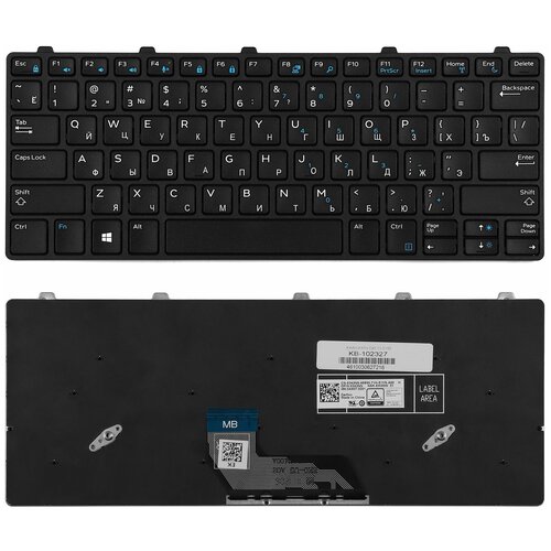 клавиатура для ноутбука dell inspiron 11 3180 3189 series плоский enter черная с рамкой pn 5xvf4 hnxpm pk131x23a00 Клавиатура для ноутбука Dell Inspiron 11-3180, 3189 (p/n: 5XVF4, HNXPM, PK131X23A00)