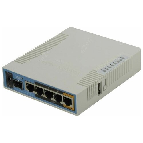 Wi-Fi роутер MikroTik hAP AC 5x1 Гбит/с 2.4 / 5 ГГц, 1.75 Гбит/с wi fi роутер mikrotik hap ac3 rbd53ig 5hacd2hnd