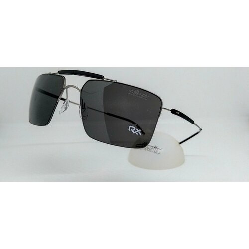 Солнцезащитные очки Silhouette 8658 10 6203, прямоугольные, для мужчин, серый