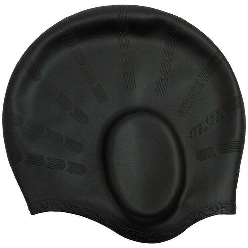 фото Шапочка для плавания cressi silicone ear cap, черная (с отсеками для ушей)