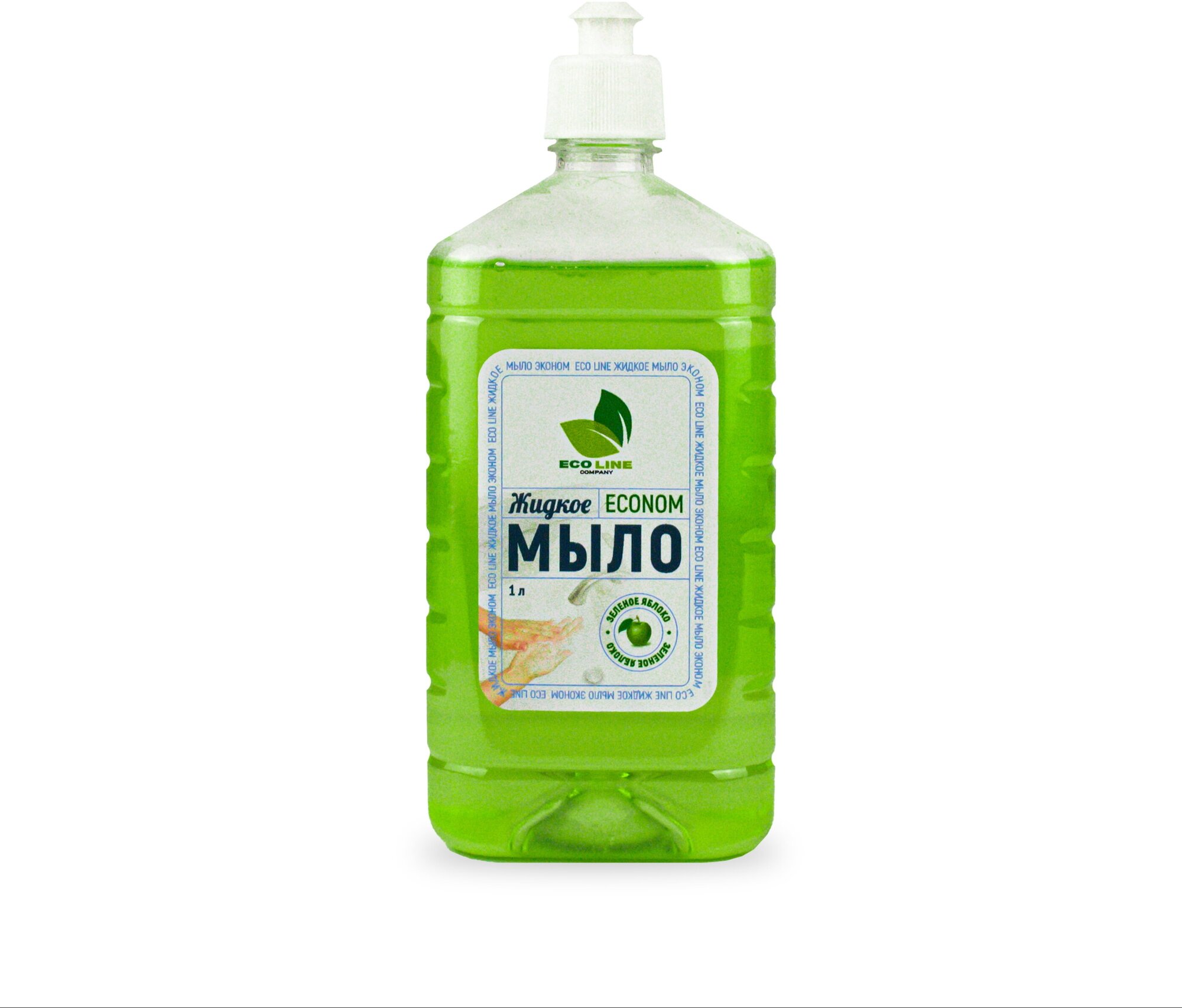 фото Жидкое мыло Ecoline с ароматом Зелёное яблоко, 1 л