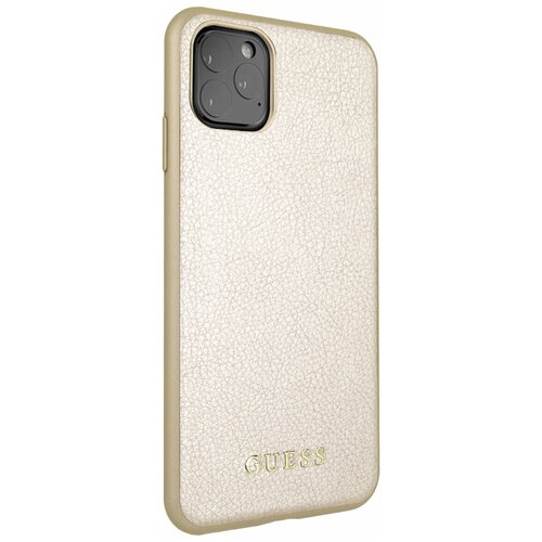 фото Чехол guess для iphone 11 pro max iridescent hard pu gold