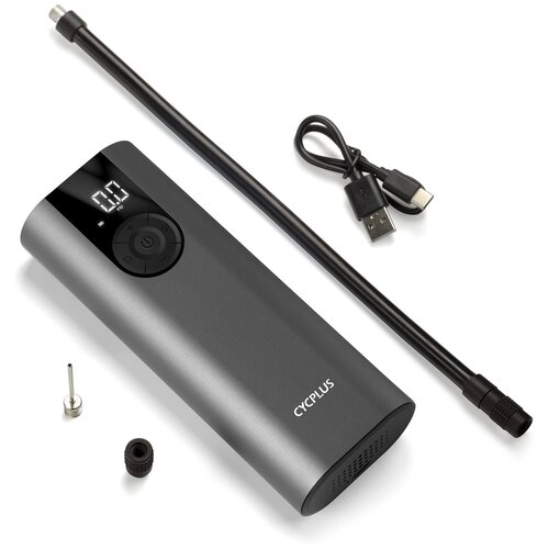 Портативный электрический насос компрессор Cycplus A8 5В аккумулятор 2600мАч 150PSI серебристый для шин автомобиля мотоцикла велосипеда 4990₽