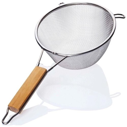 Сито-дуршлаг металлическое с деревянной ручкой 18 см 429₽