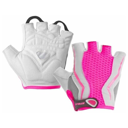 Перчатки STELS, размер M, розовый, серый