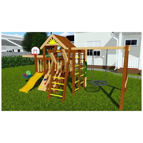 MARKVEL игровой комплекс Baby Mark 5 (спортивно-игровая площадка для дачи и улицы)