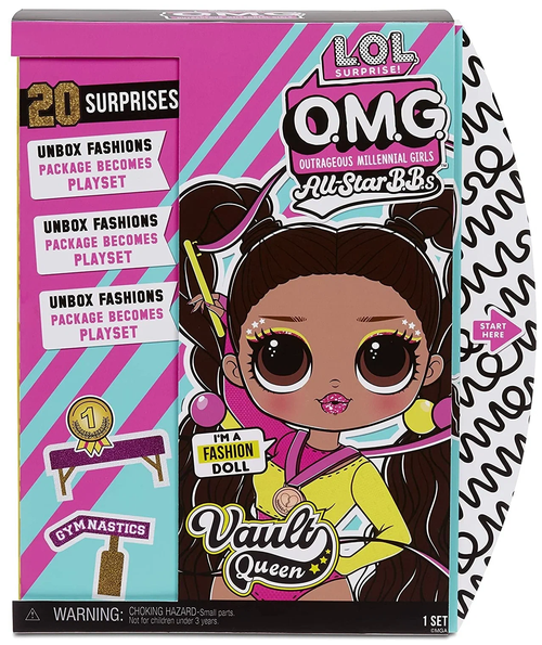 Модная кукла LOL Surprise OMG Sports Vault Queen для художественной гимнастики с 20 сюрпризами
