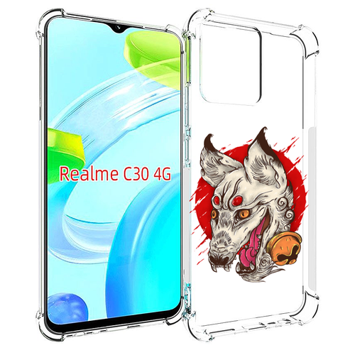 Чехол MyPads страшная собака для Realme C30 4G / Narzo 50i Prime задняя-панель-накладка-бампер чехол mypads боксер собака для realme c30 4g narzo 50i prime задняя панель накладка бампер