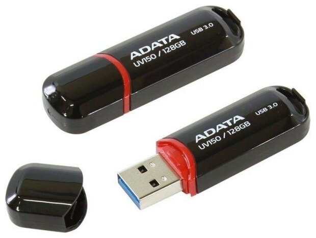 Флешка 128Gb A-Data AUV150-128G-RBK USB 3.0 черный