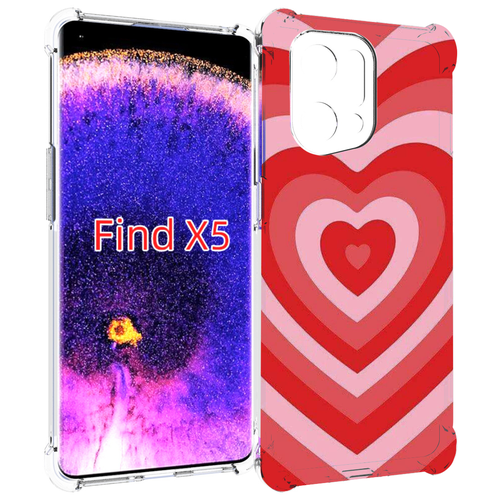 Чехол MyPads завораживающее сердце женский для Oppo Find X5 задняя-панель-накладка-бампер
