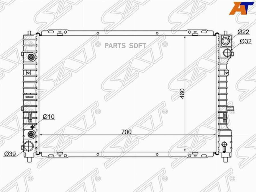 Радиатор Ford Escape 00-12 / Maverick 00-07 / Mazda Tribute 00-07 SAT MZ0009-AJ | цена за 1 шт