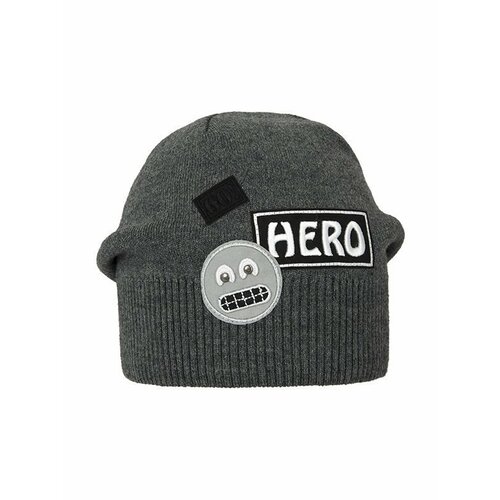 фото Шапка mialt, размер 52-54, серый